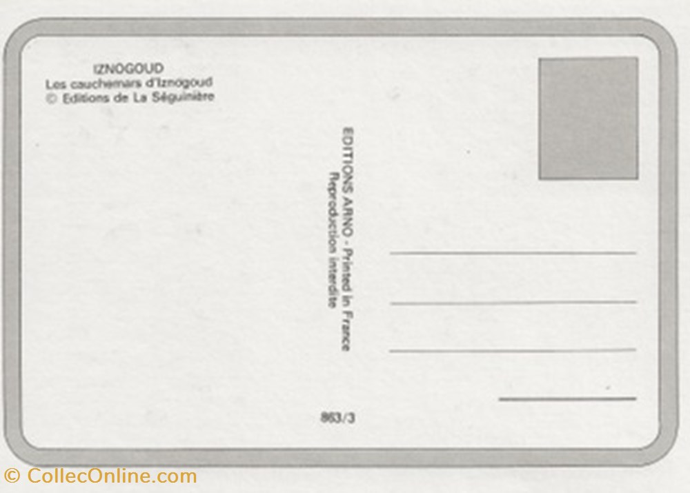 Iznogoud cartes postales bande dessinee iznogoud