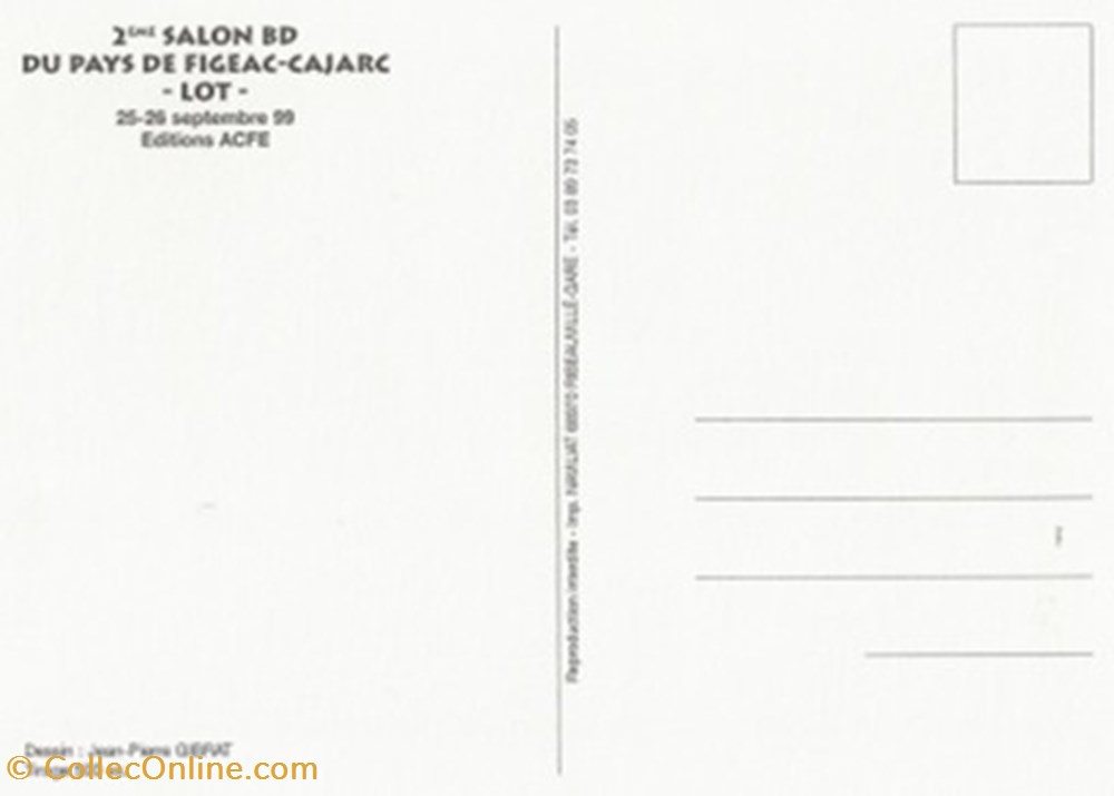 cartes postales bande dessinee cajarc 46 1999