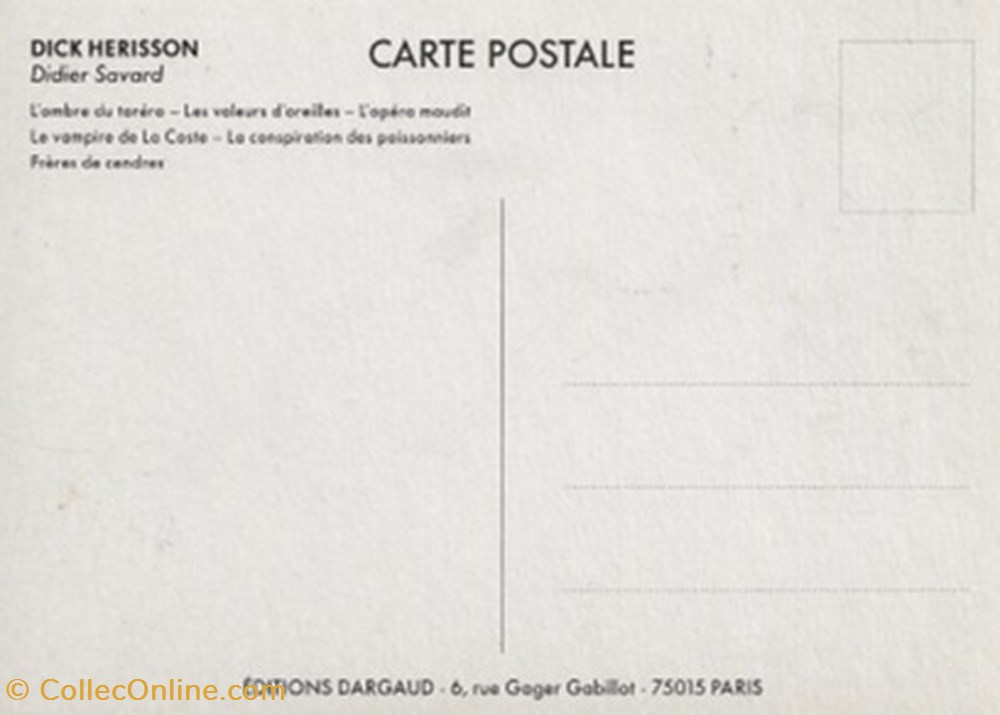 cartes postales bande dessinee dick herisson