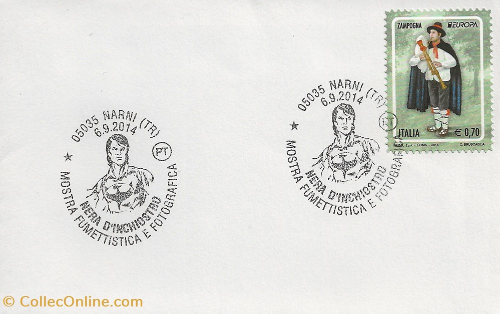 timbres narni italie 2014 mostra fumettistica e fotografica nera inchiostro