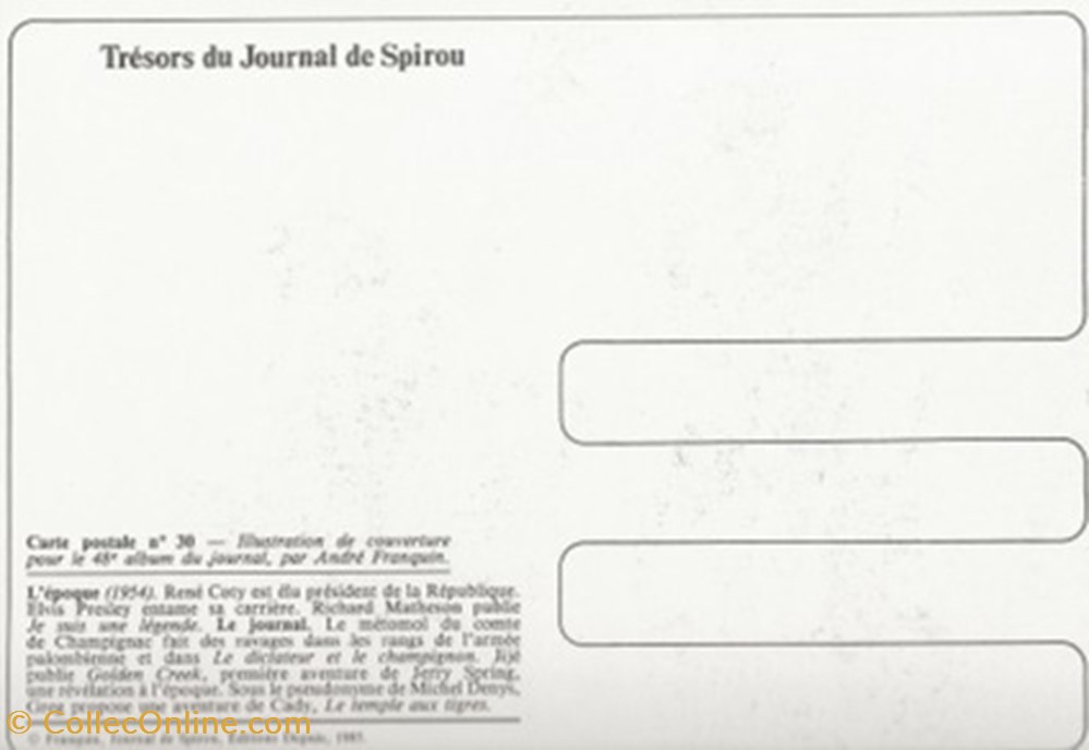 Le Journal de Spirou 30 cartes postales bande dessinee le journal de spirou 30