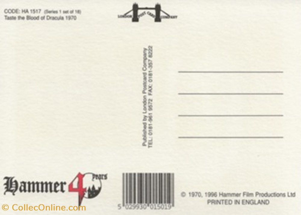Taste the blood of Dracula cartes postales autres taste the blood of dracula