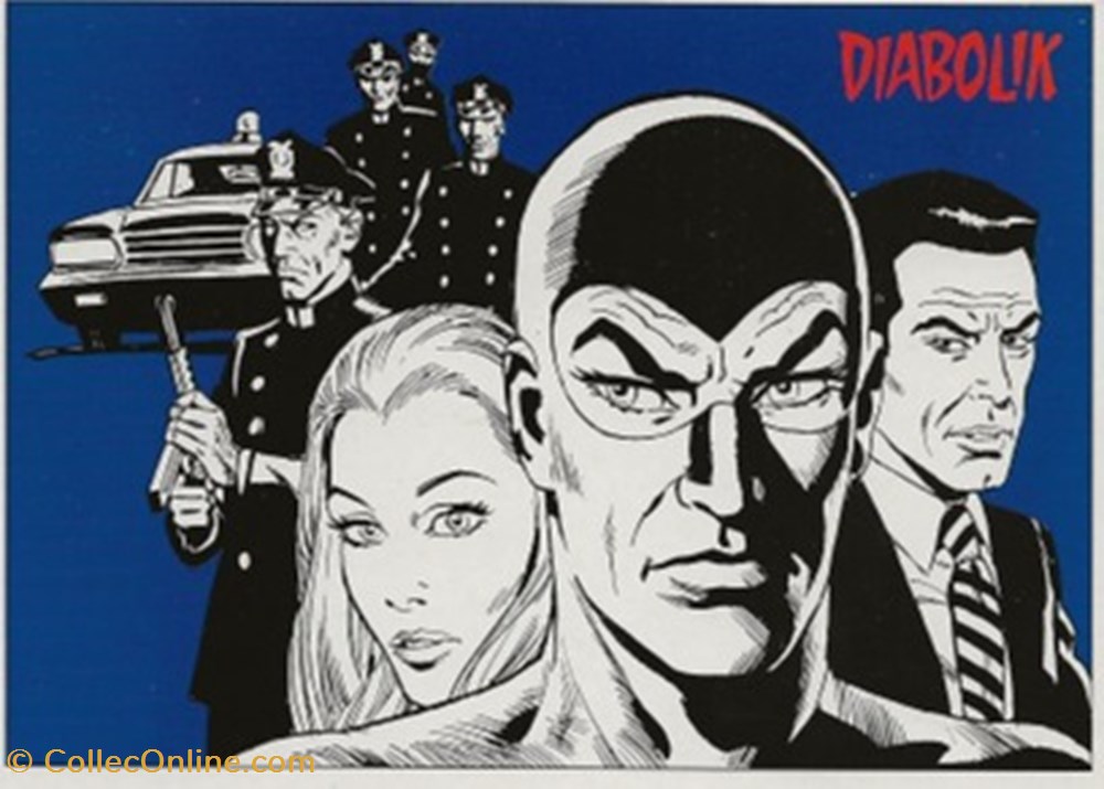 Diabolik cartes postales bande dessinee diabolik