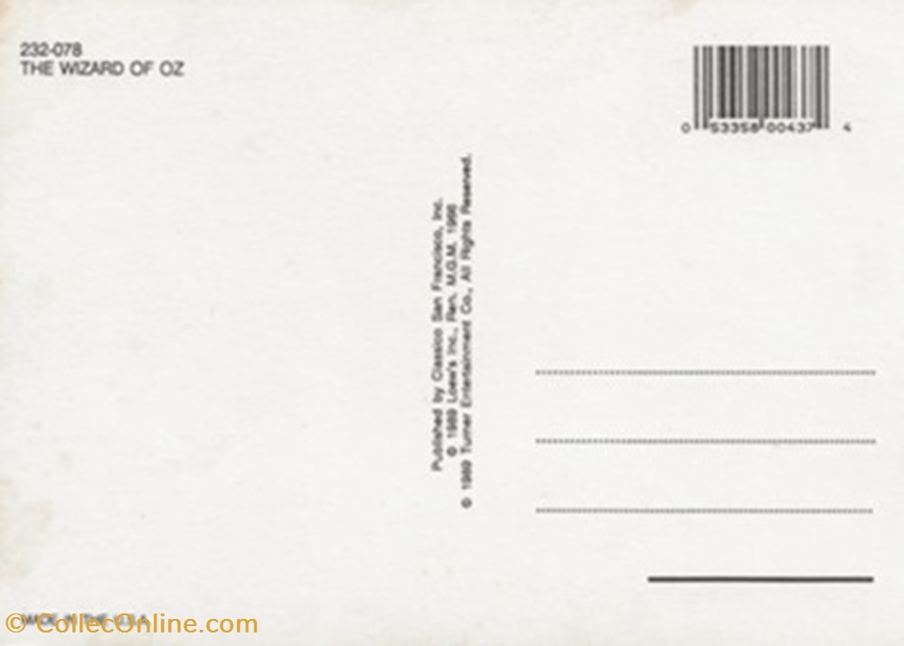 Le magicien d'Oz 4 cartes postales autres le magicien oz