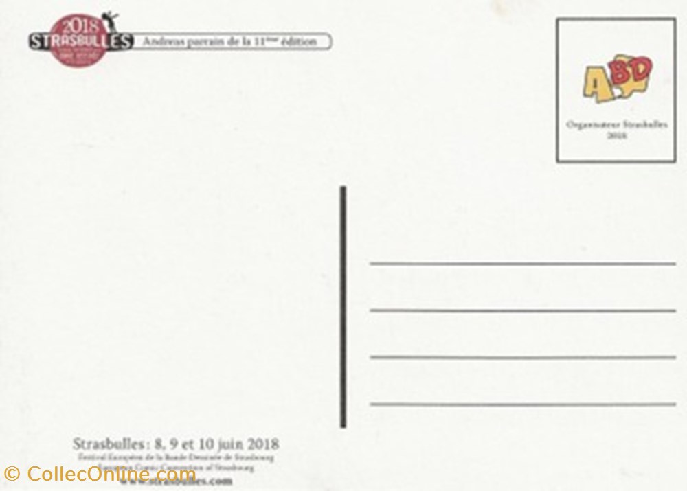 Strasbourg (67) 2018 cartes postales bande dessinee strasbourg 67 2018