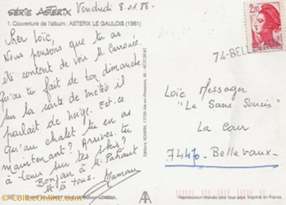 Astérix cartes postales bande dessinee asterix