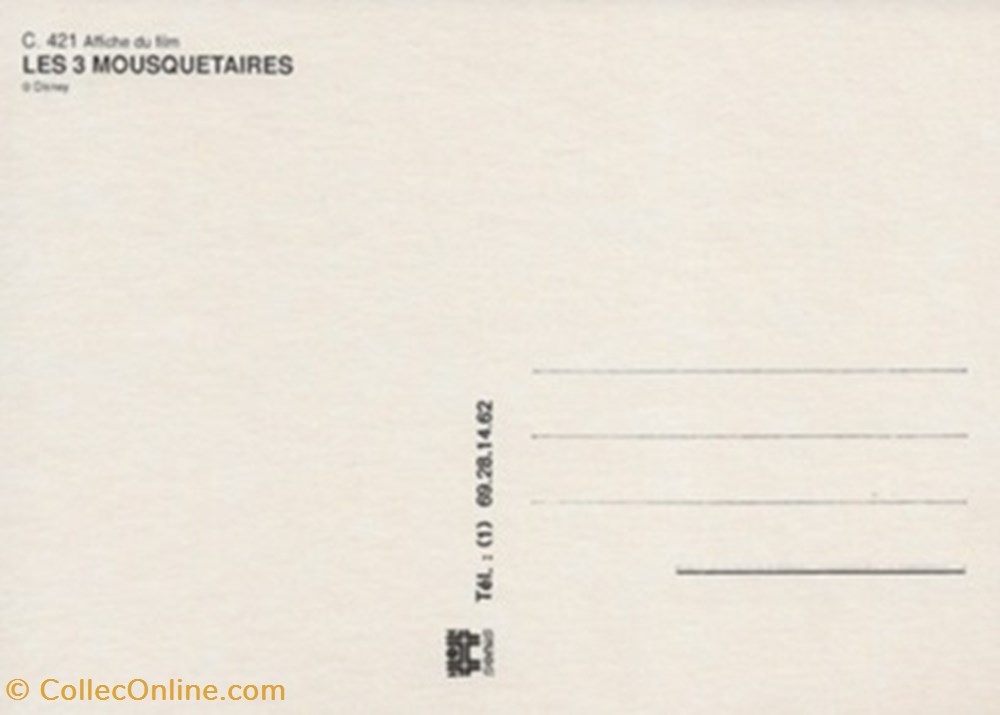 Les trois mousquetaires cartes postales autres les trois mousquetaires