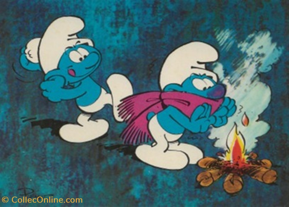 Schtroumpfs cartes postales bande dessinee schtroumpfs