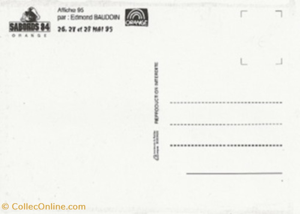 cartes postales bande dessinee orange 84 1995