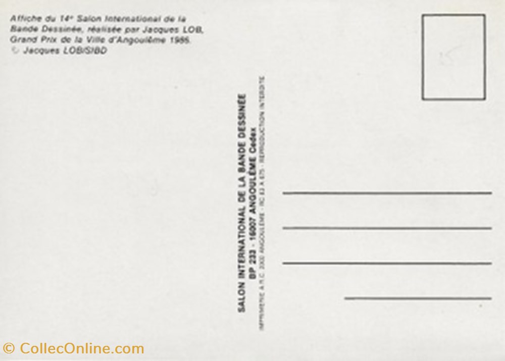 cartes postales bande dessinee angouleme 16 1987