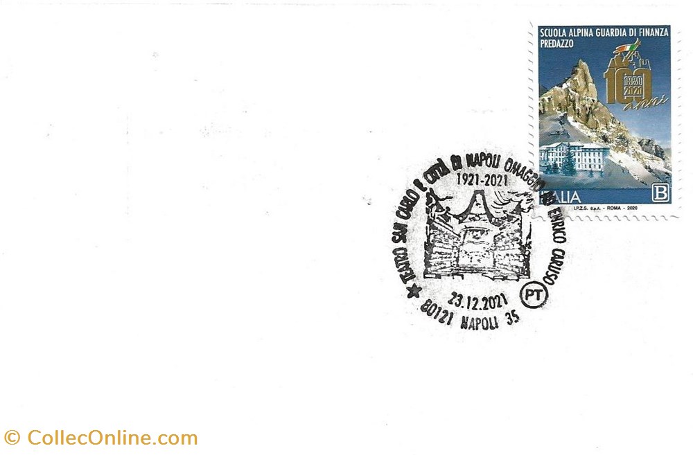 Napoli (Italie) 2021 Teatro San Carlo & cota di Napoli : Omaggio a Enrico Caruso timbres napoli italie 2021 teatro san carlo cota di napoli omaggio a enrico caruso