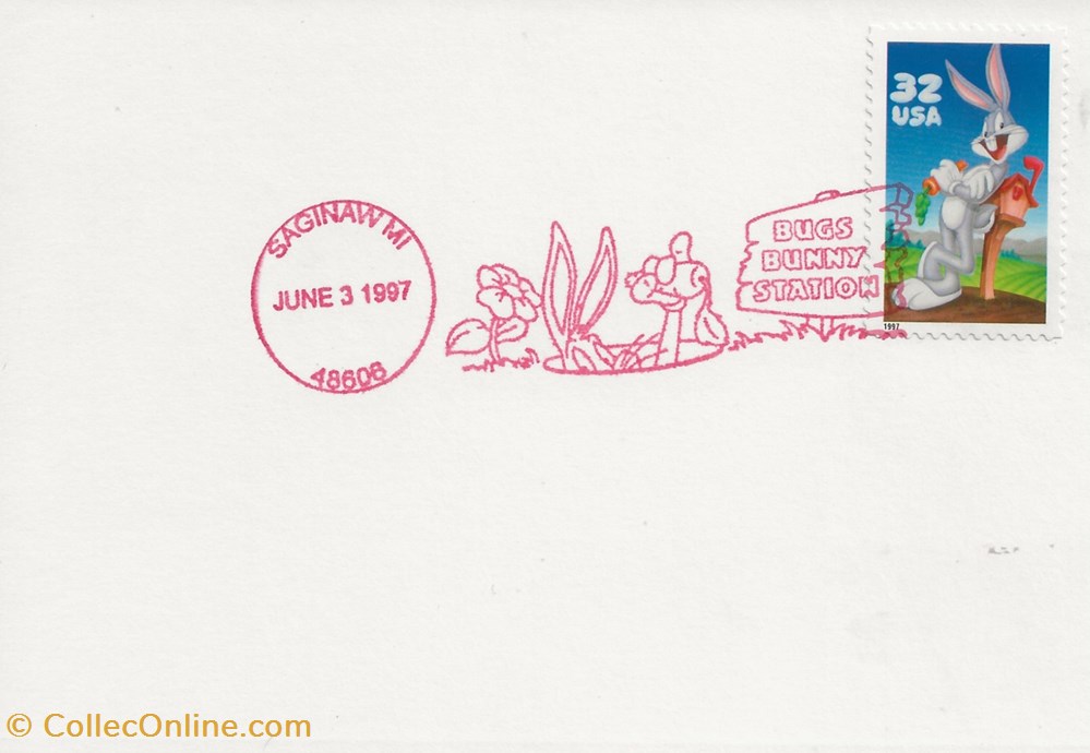 Saginaw (Etats-Unis) 1997 Bugs Bunny timbres saginaw etats unis 1997 bugs bunny
