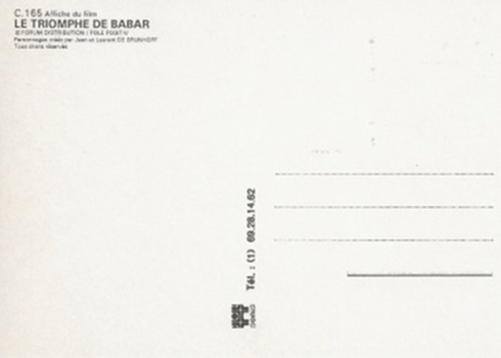 Le triomphe de Babar cartes postales autres le triomphe de babar
