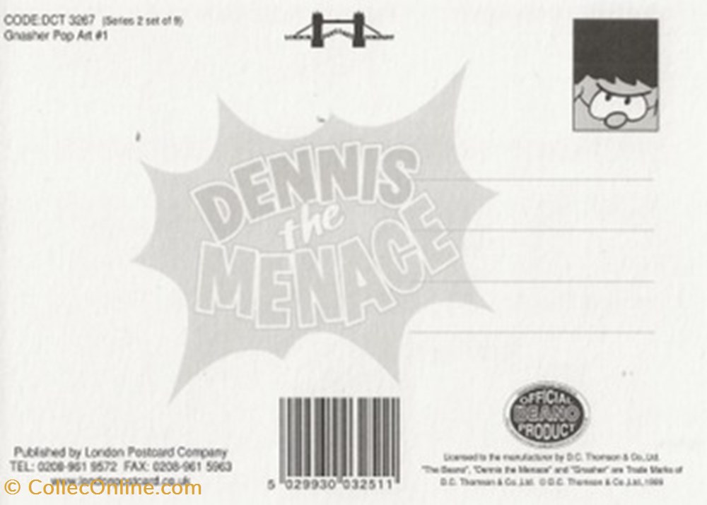 cartes postales bande dessinee dennis la menace