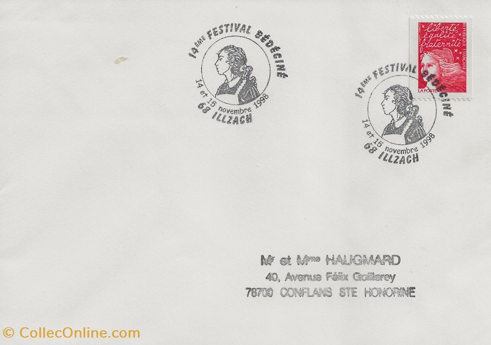 timbres illzach 68 1998 14eme festival bedecine