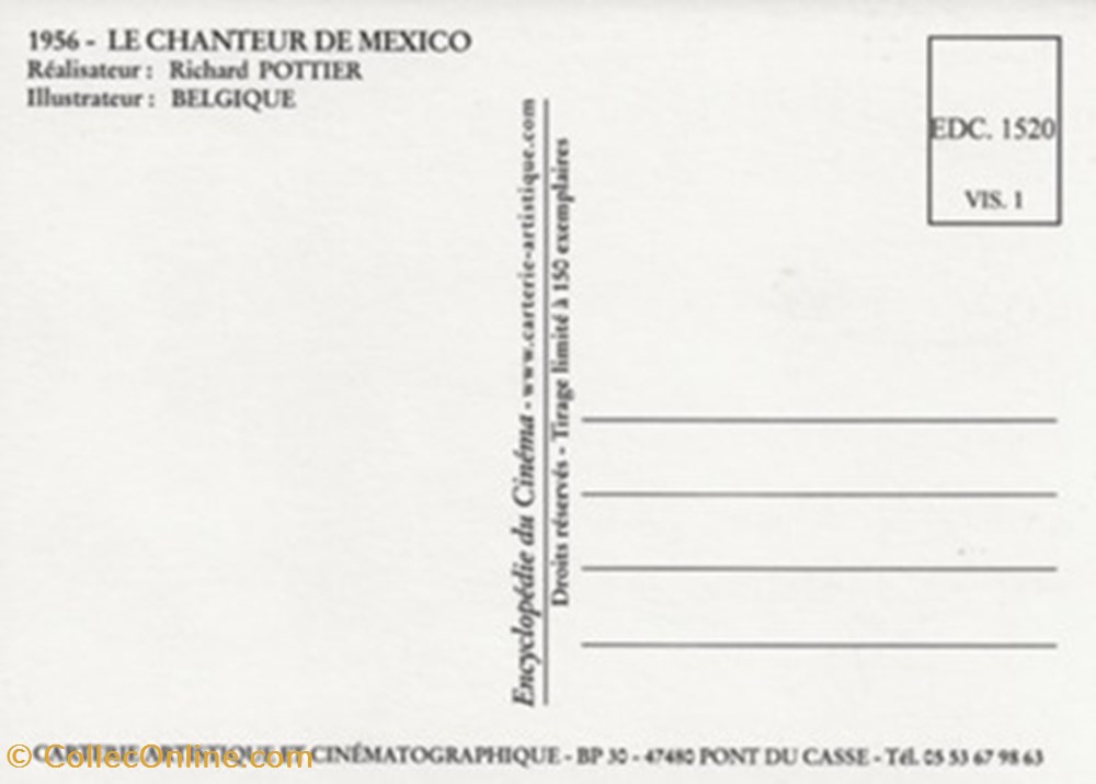 cartes postales autres le chanteur de mexico