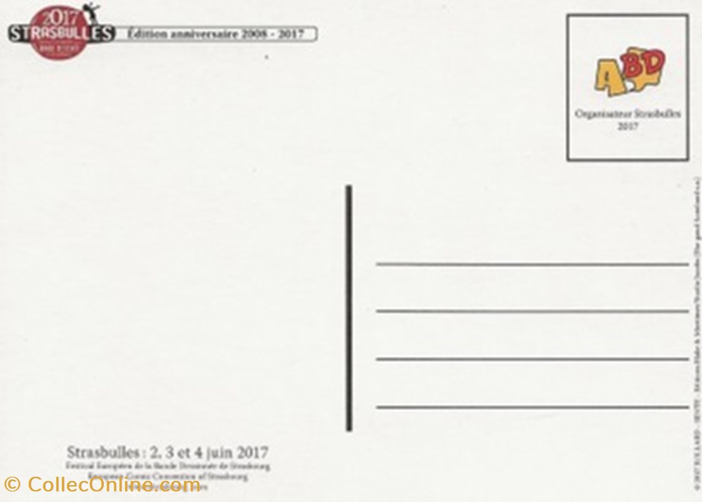 Strasbourg (67) 2017 cartes postales bande dessinee strasbourg 67 2017