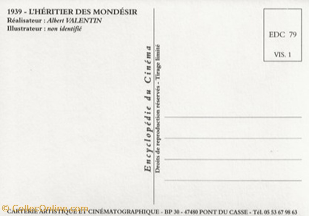 cartes postales autres l heritier des mondesir