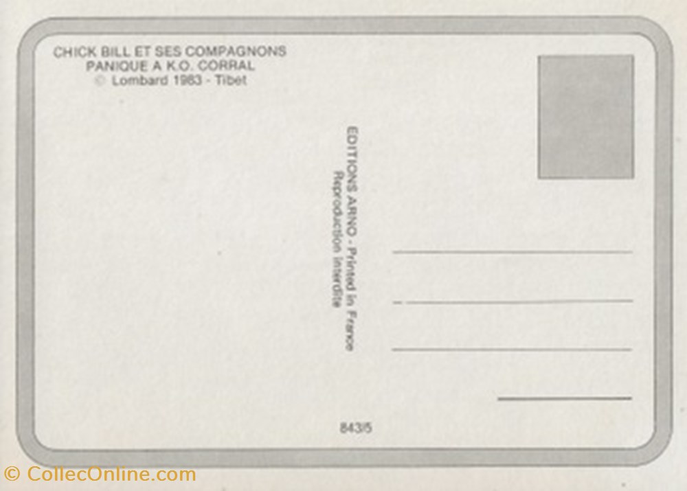 Chick Bill cartes postales bande dessinee chick bill