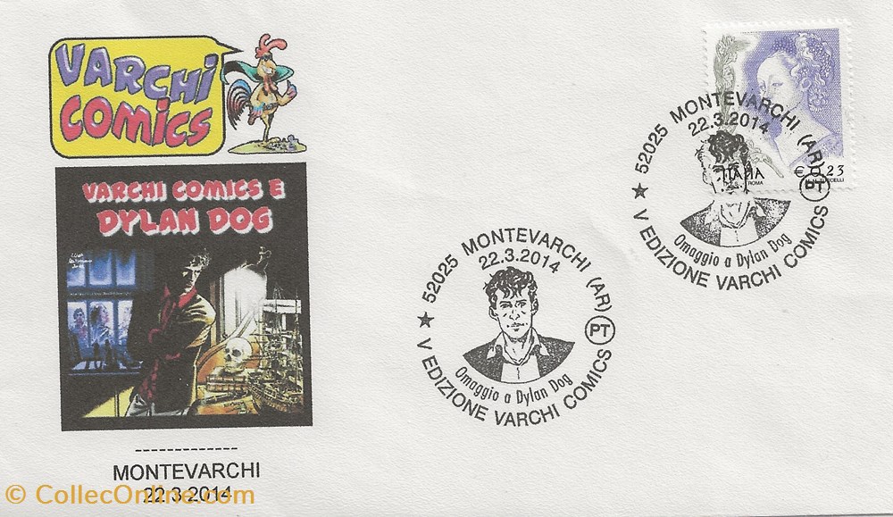 Montevarchi (Italie) 2014 V Edizione varchi comics - Omaggio a Dylan Dog timbres montevarchi italie 2014 v edizione varchi comics omaggio a dylan dog