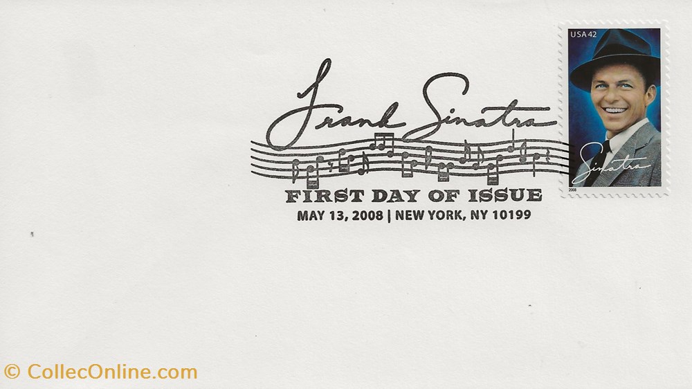 New York (Etats Unis) 2008 Frank Sinatra timbres new york etats unis 2008 frank sinatra