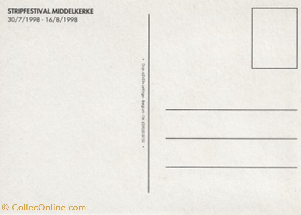 cartes postales bande dessinee middlekerke belgique 1998