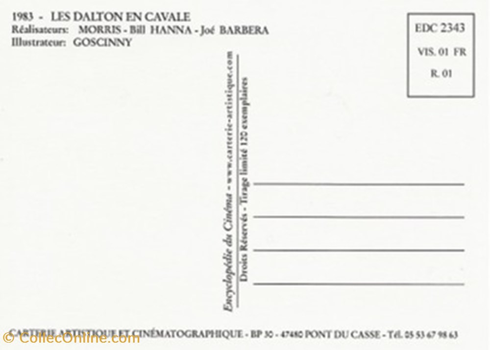Les Dalton en cavale cartes postales autres les dalton en cavale