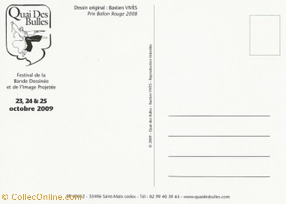 cartes postales bande dessinee saint malo 35 2009