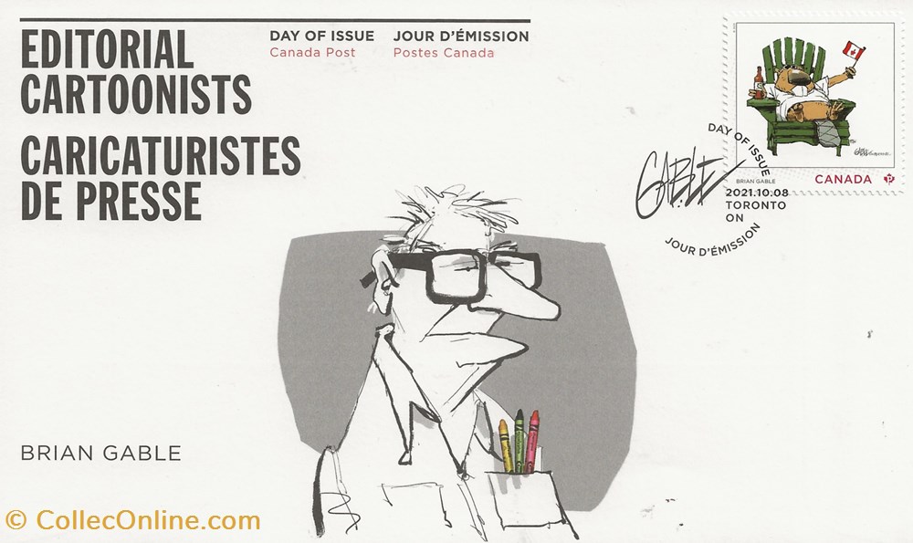 timbres zzz canada 2021 caricaturistes de presse