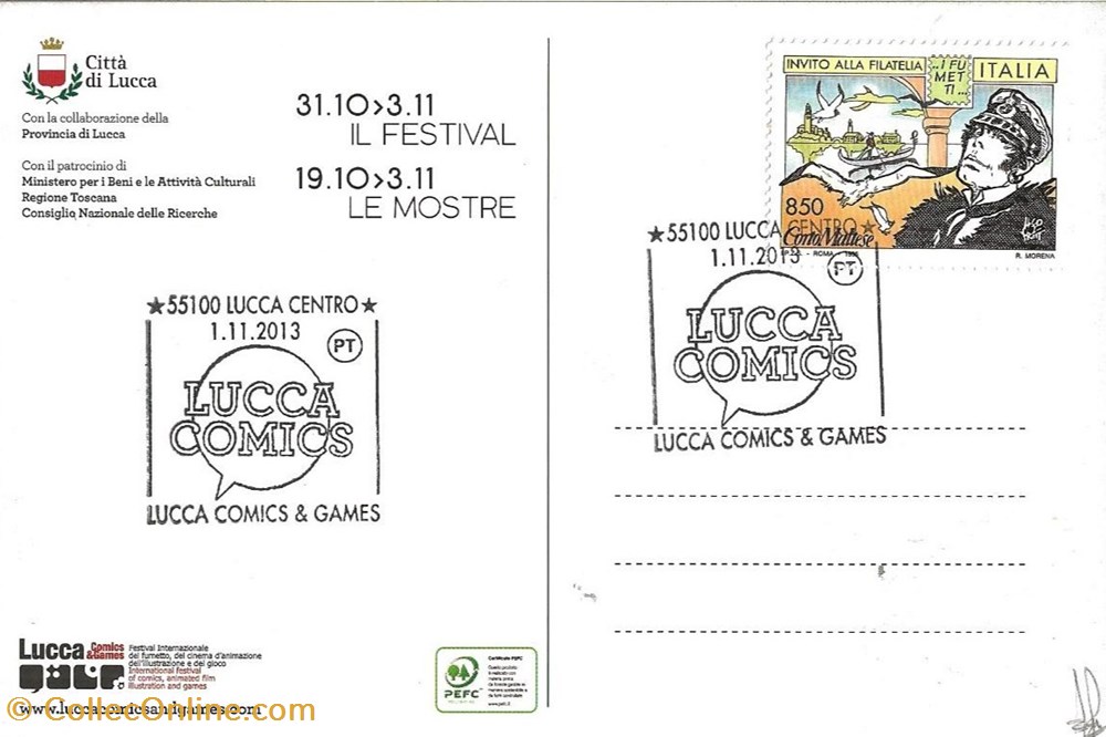 Lucca (Italie) 2013 cartes postales bande dessinee lucca italie 2013
