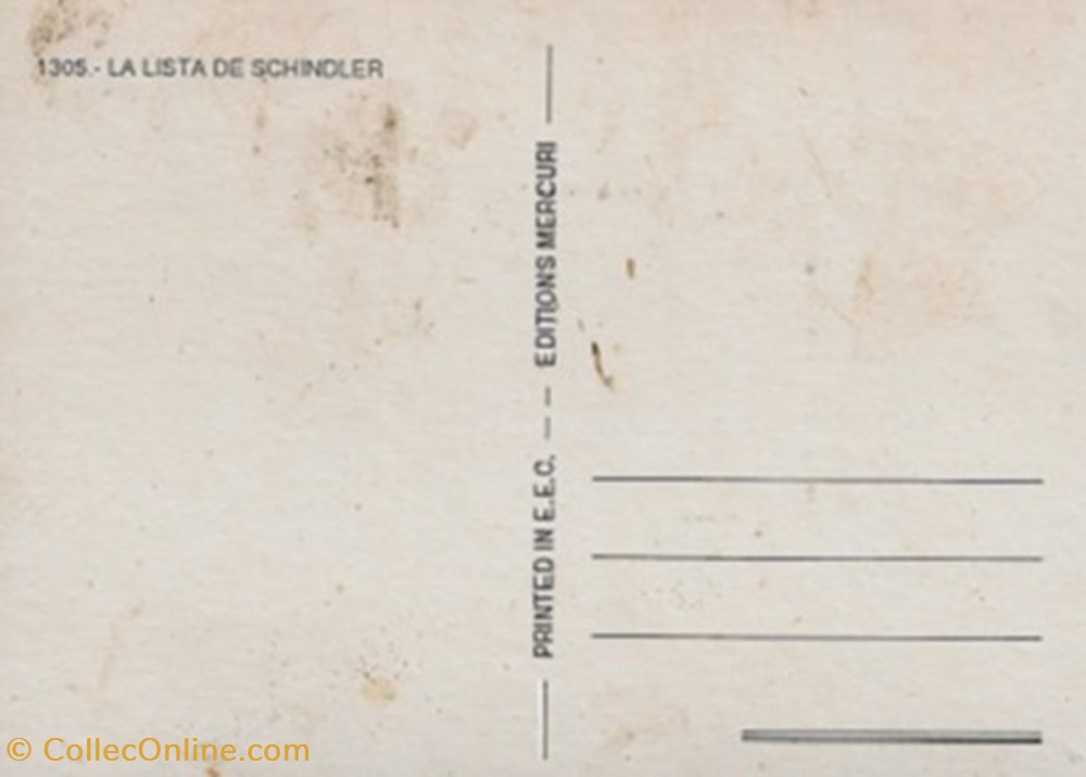 La lista de Schindler cartes postales autres la lista de schindler
