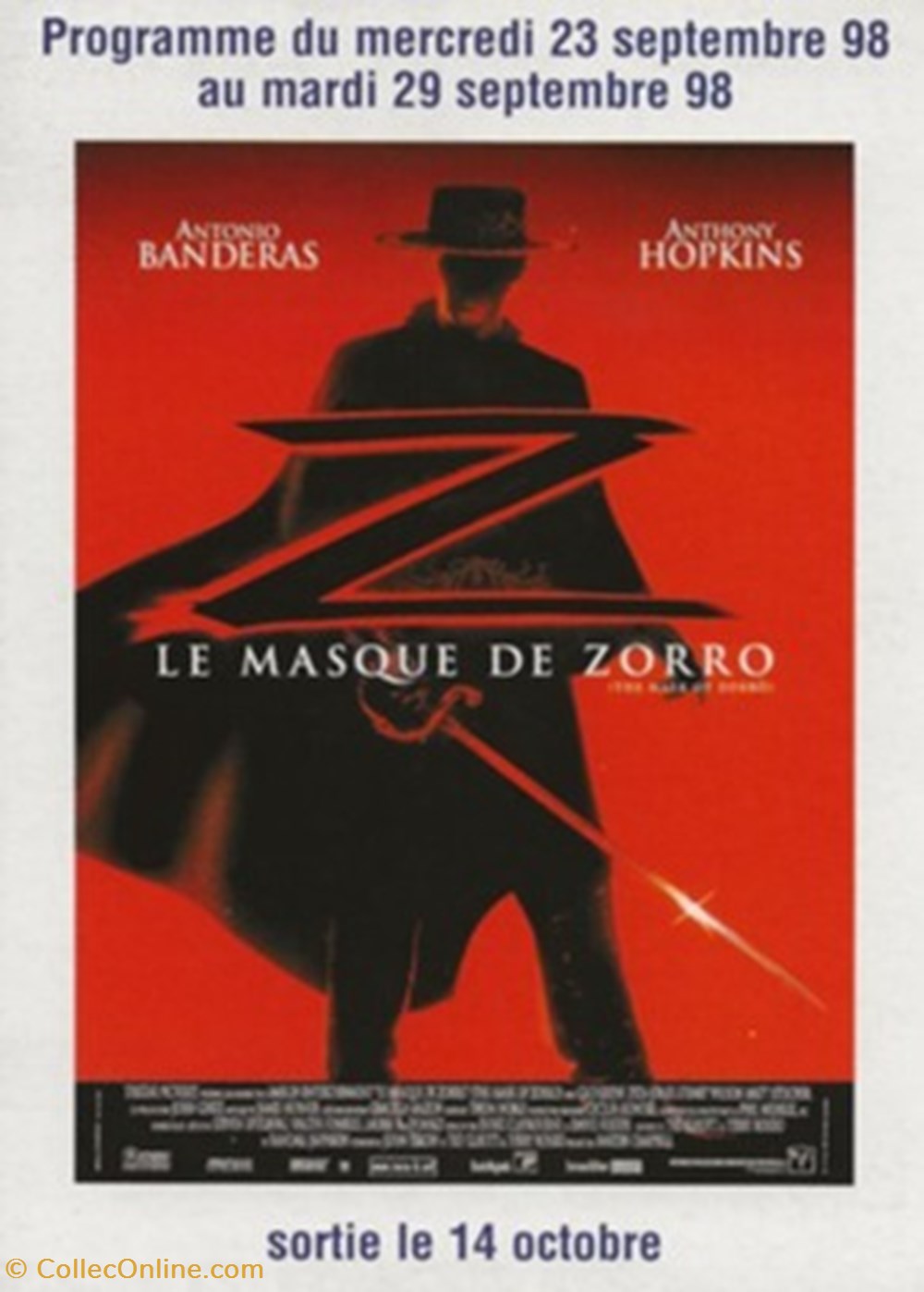 The mask of Zorro 3 cartes postales autres the mask of zorro
