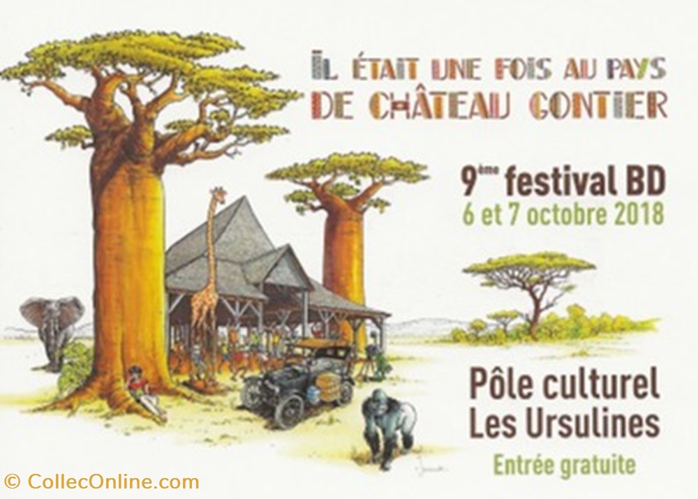cartes postales bande dessinee chateau gontier 55 2018
