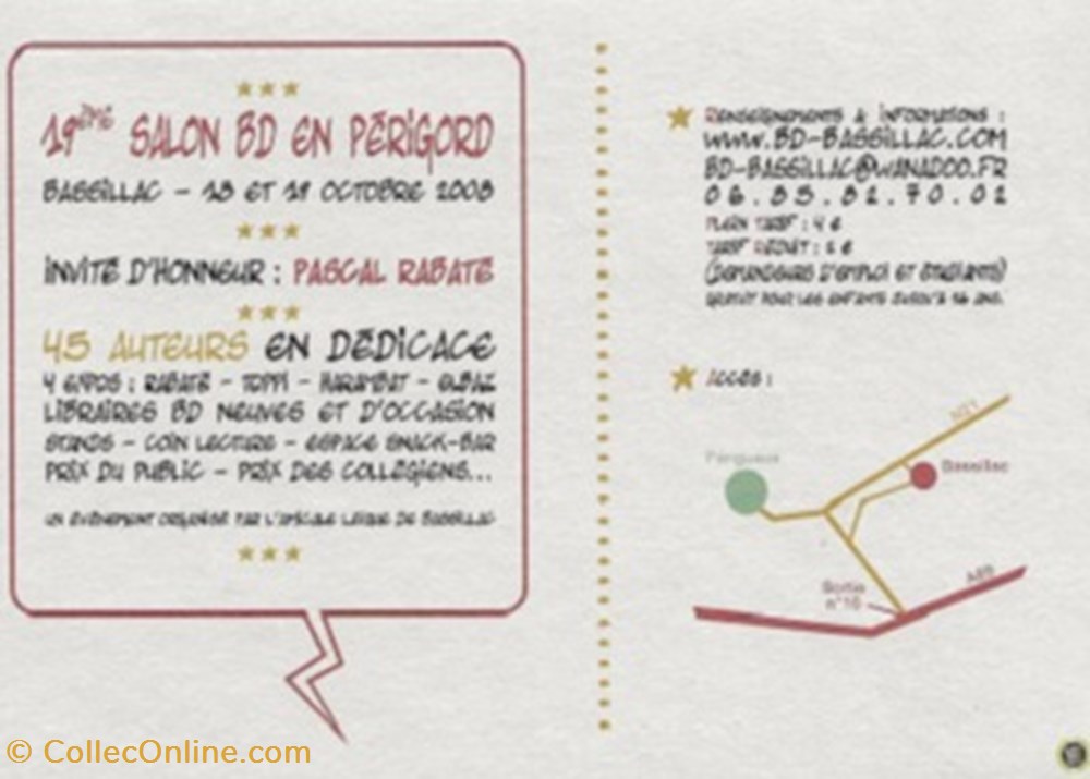 Bassillac (24) 2008 cartes postales bande dessinee bassillac 24 2008