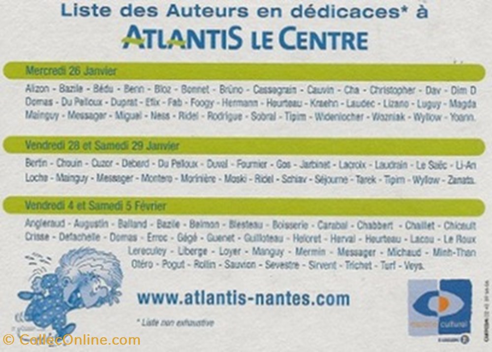 cartes postales bande dessinee nantes 44 2005