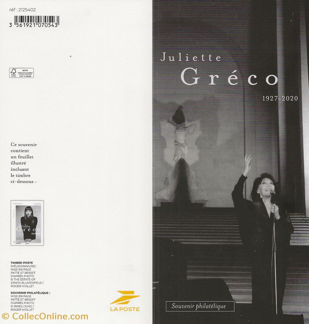 ZZZ 2025 Souvenir Juliette Gréco timbres zzz 2025 souvenir juliette greco