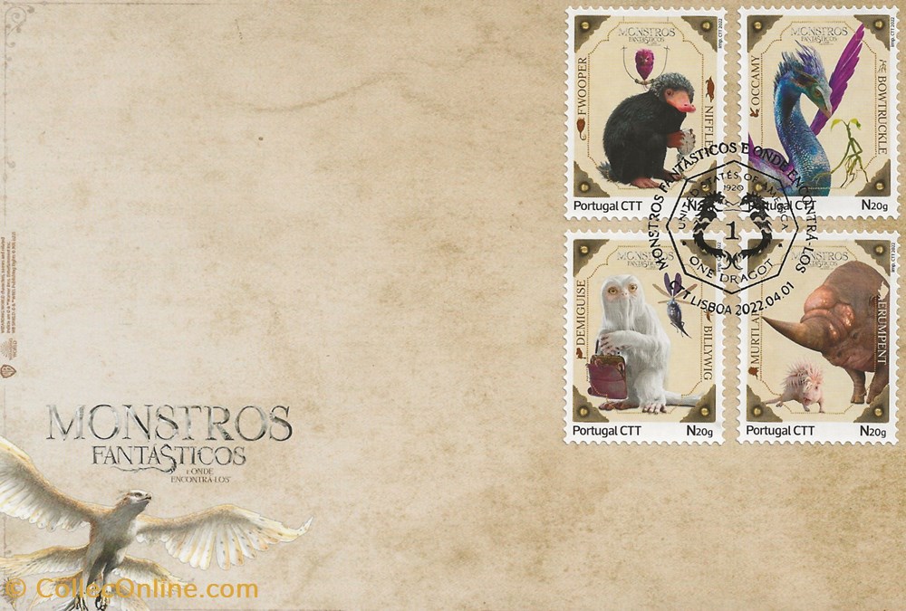 Lisbonne (Portugal) 2022 Les animaux fantastiques timbres lisbonne portugal 2022 les animaux fantastiques