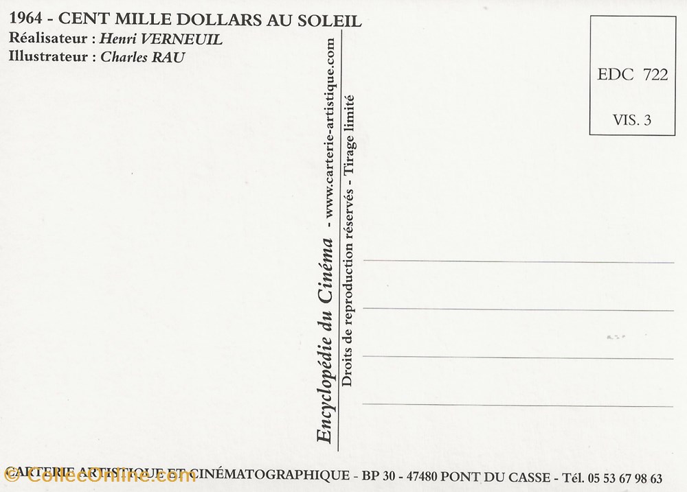 cartes postales autres cent mille dollars au soleil