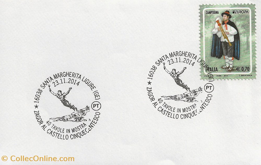 Margherita Ligure (Italie) 2014 Zagor al castello cinque centesco - 40 tavole in mostra timbres margherita ligure italie 2014 zagor al castello cinque centesco 40 tavole in mostra