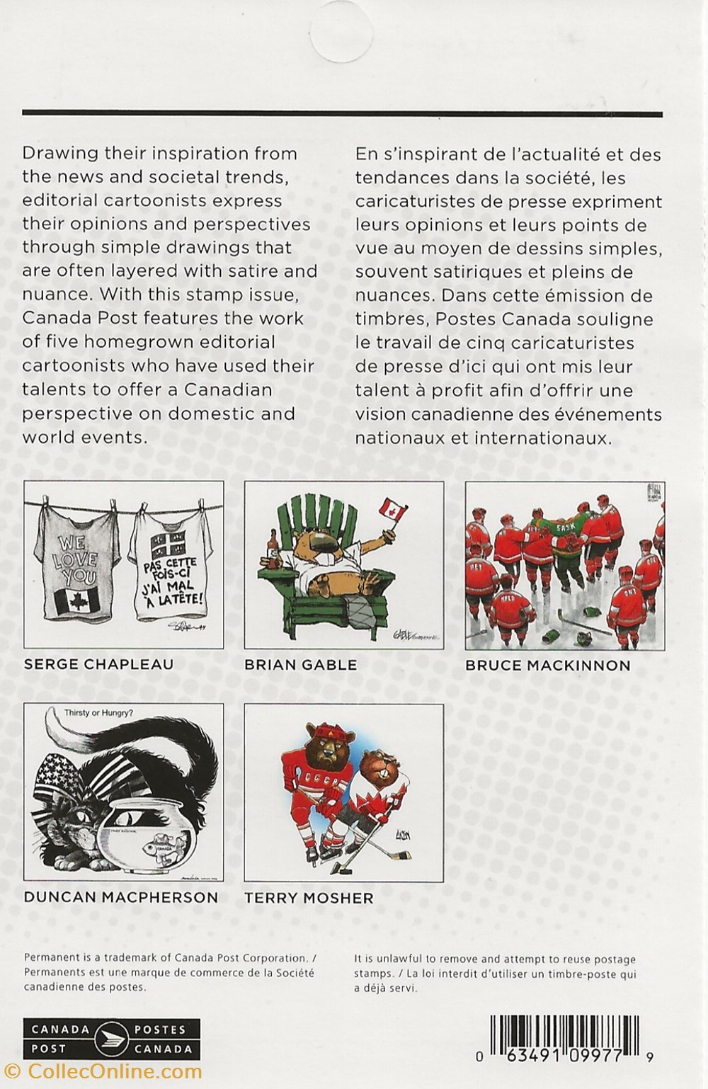 timbres zzz canada 2021 caricaturistes de presse