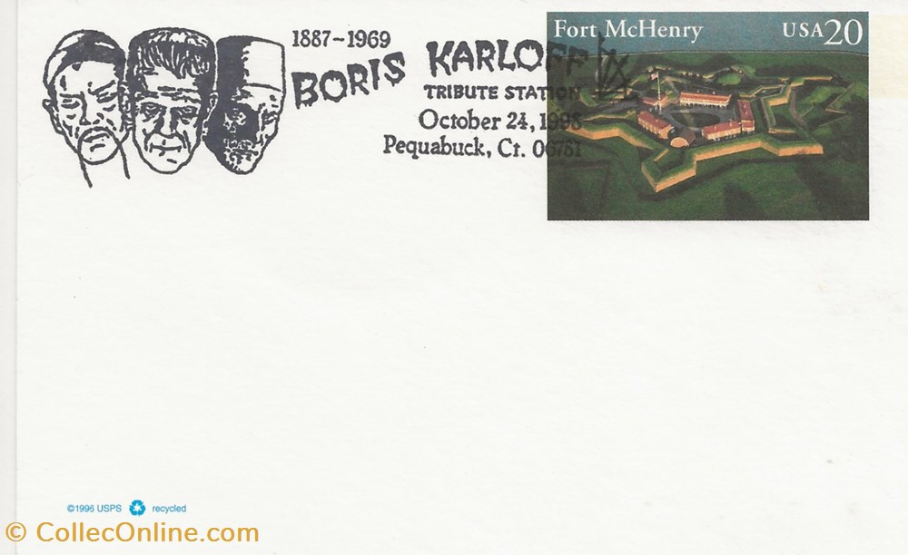 Pequabuck (Etats-Unis) 1998 Boris karloff timbres pequabuck etats unis 1998 boris karloff