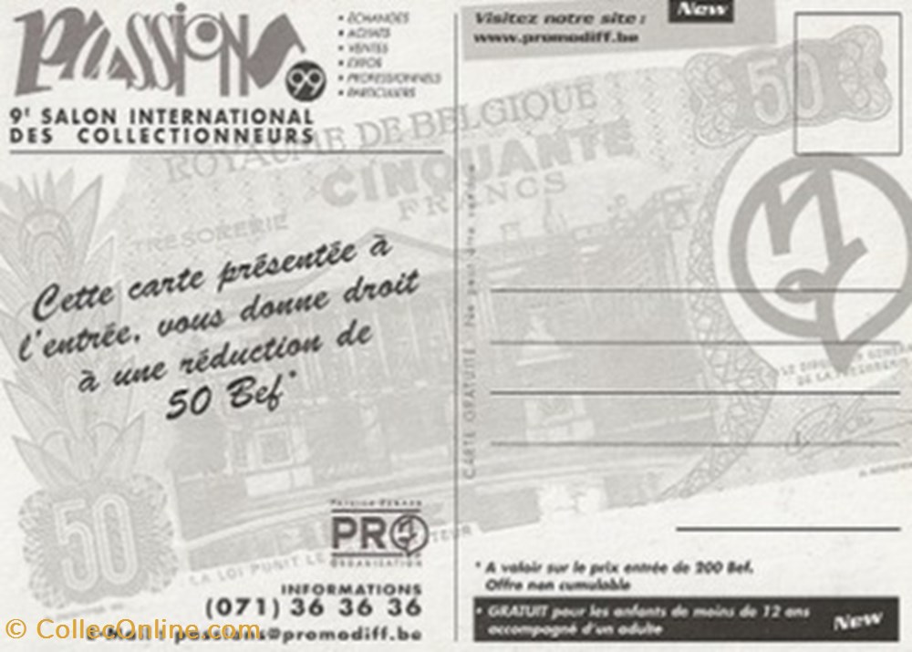 cartes postales bande dessinee charleroi belgique 1999