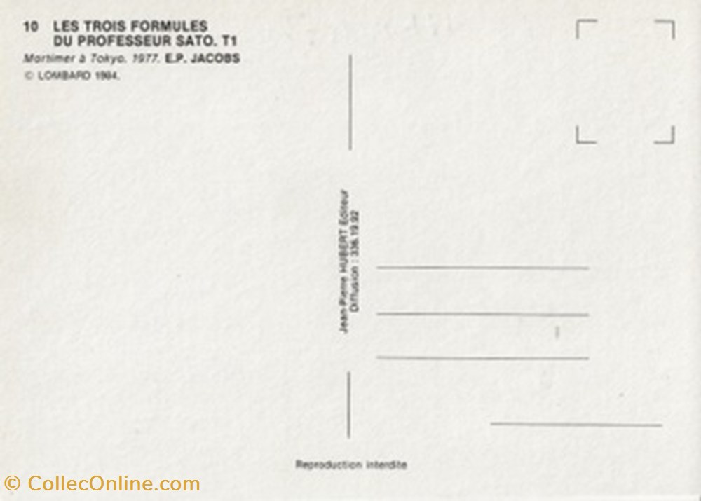 Blake et Mortimer cartes postales bande dessinee blake et mortimer
