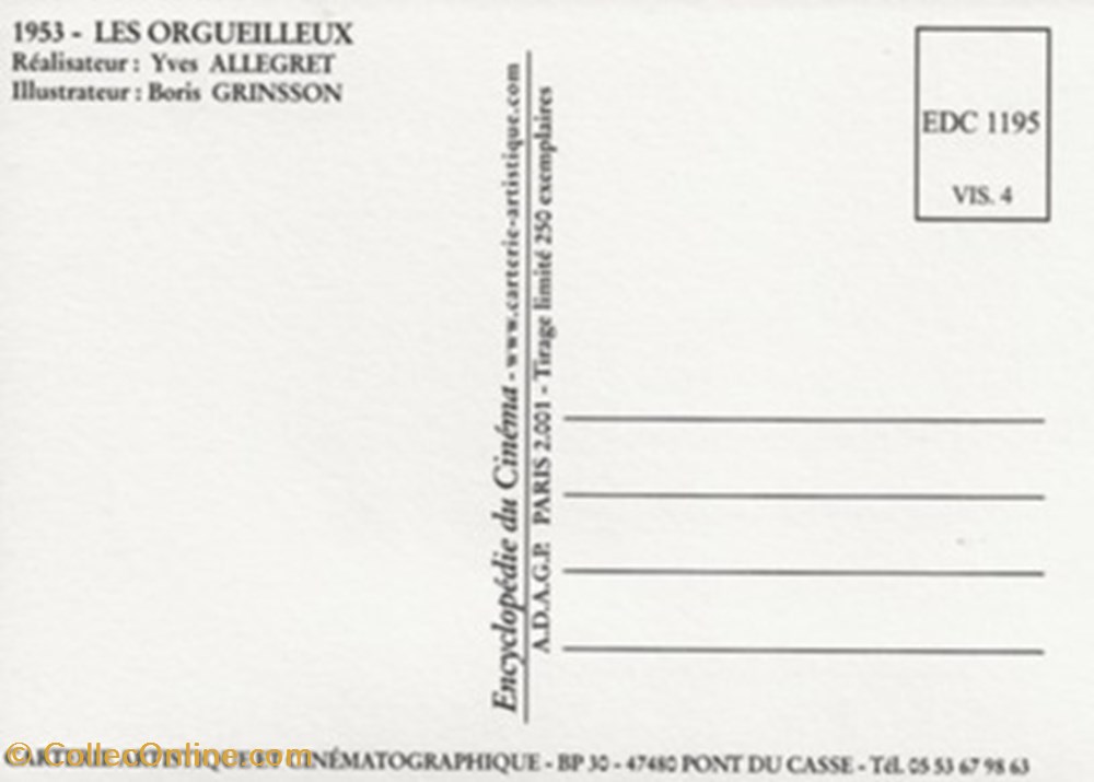 Les orgueilleux cartes postales autres les orgueilleux
