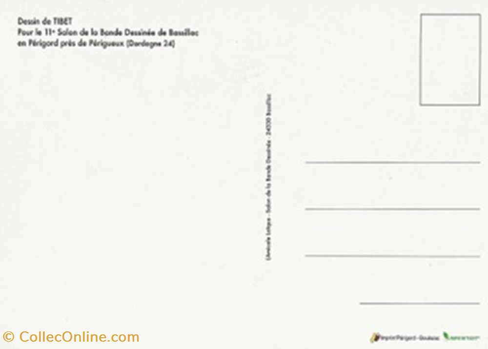 cartes postales bande dessinee bassillac 24 2000