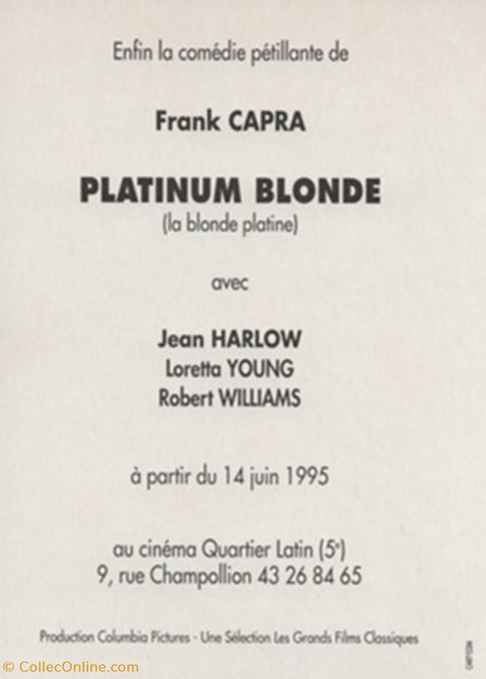 cartes postales autres platinum blonde