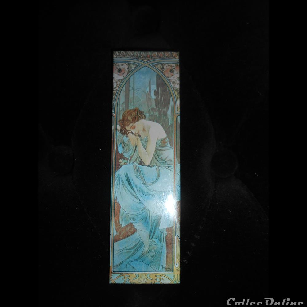 Prague ("Repos de la nuit" d'Alfons Mucha) decoration magnet autocollant prague repos de la nuit alfons mucha