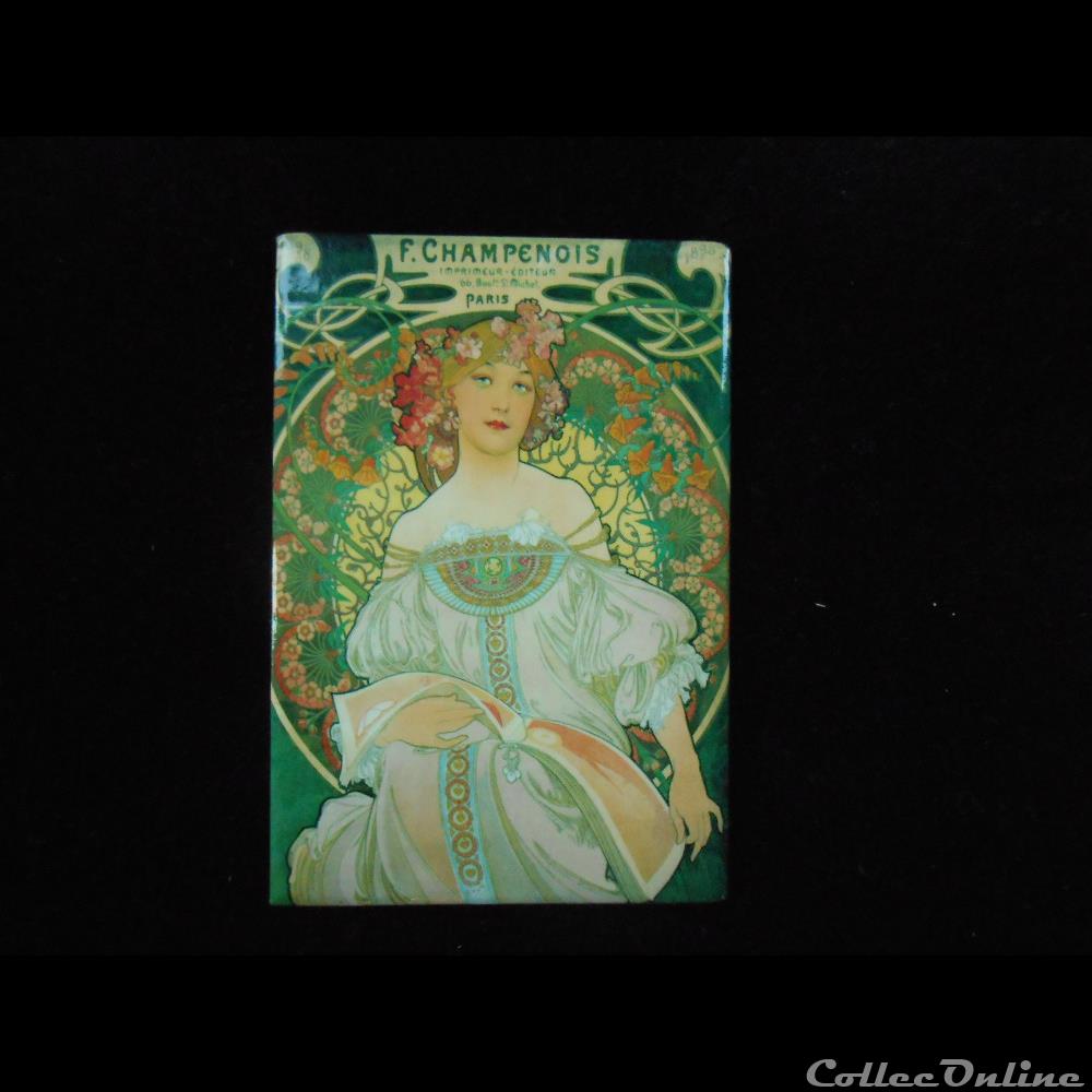 decoration magnet autocollant prague f champenois alfons mucha