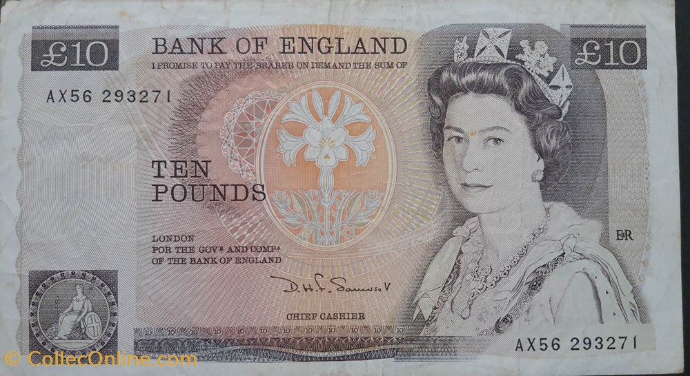 10 Livres Elisabeth II 1980-1984 billets europe royaume uni 10 livres elisabeth ii 1980 1984