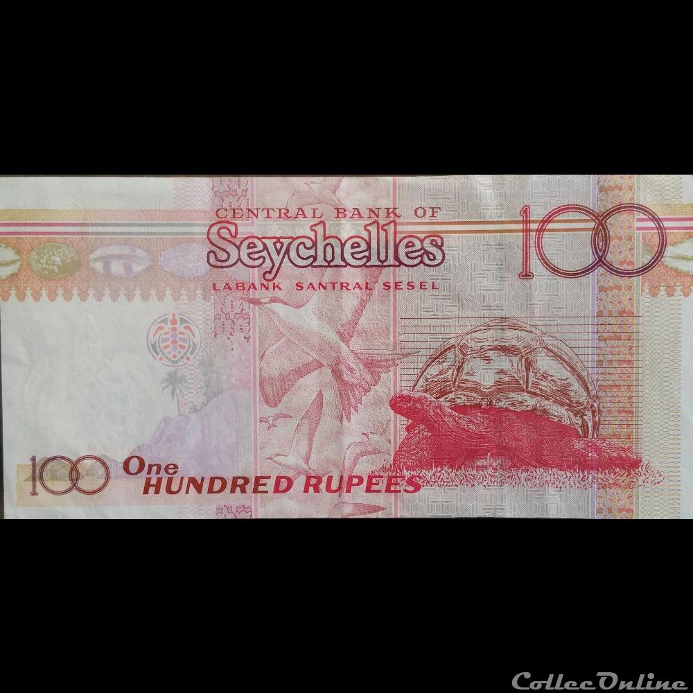 100 Rupees billets afrique seychelles 100 rupees